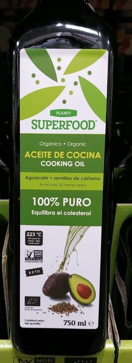 Aceite de aguacate y semillas de cáñamo packshot