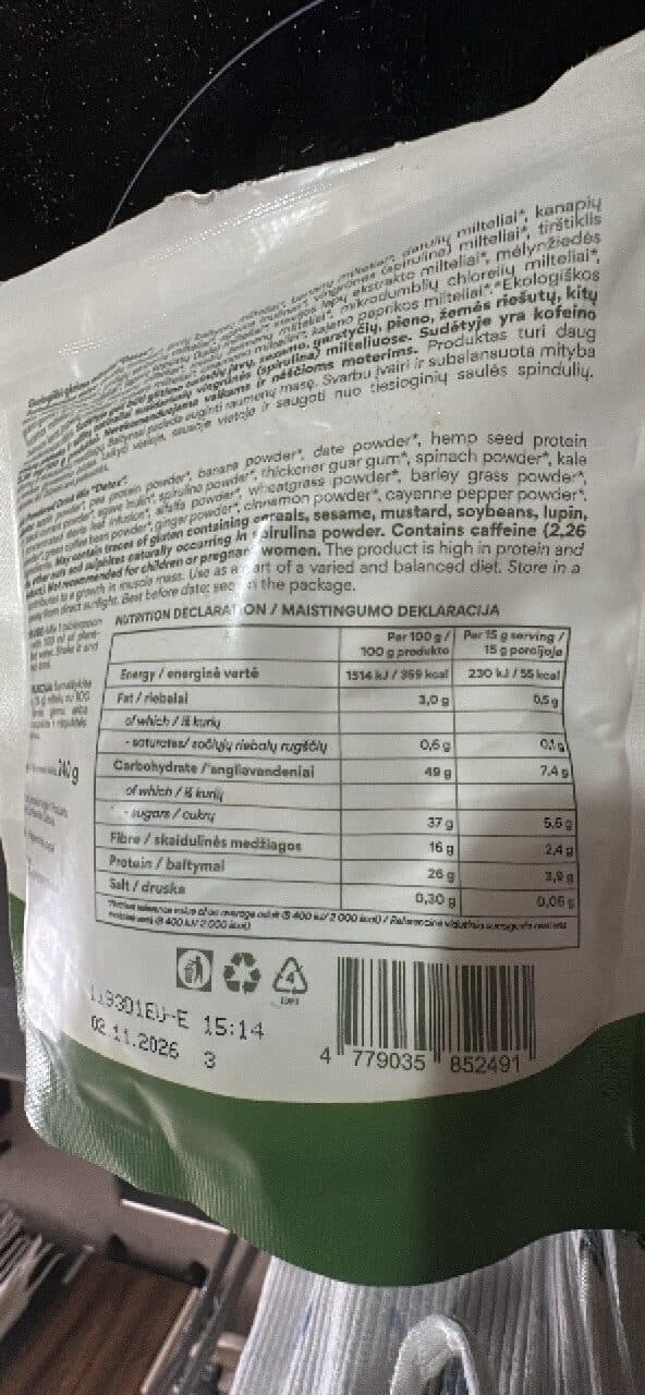 everjuno GREEN POWDER DETOX packshot