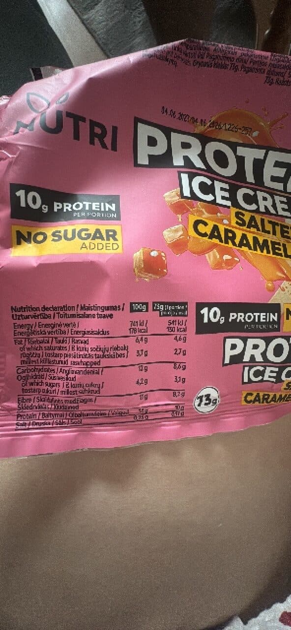 Nutri Protein Ice Cream Salted Caramel packshot