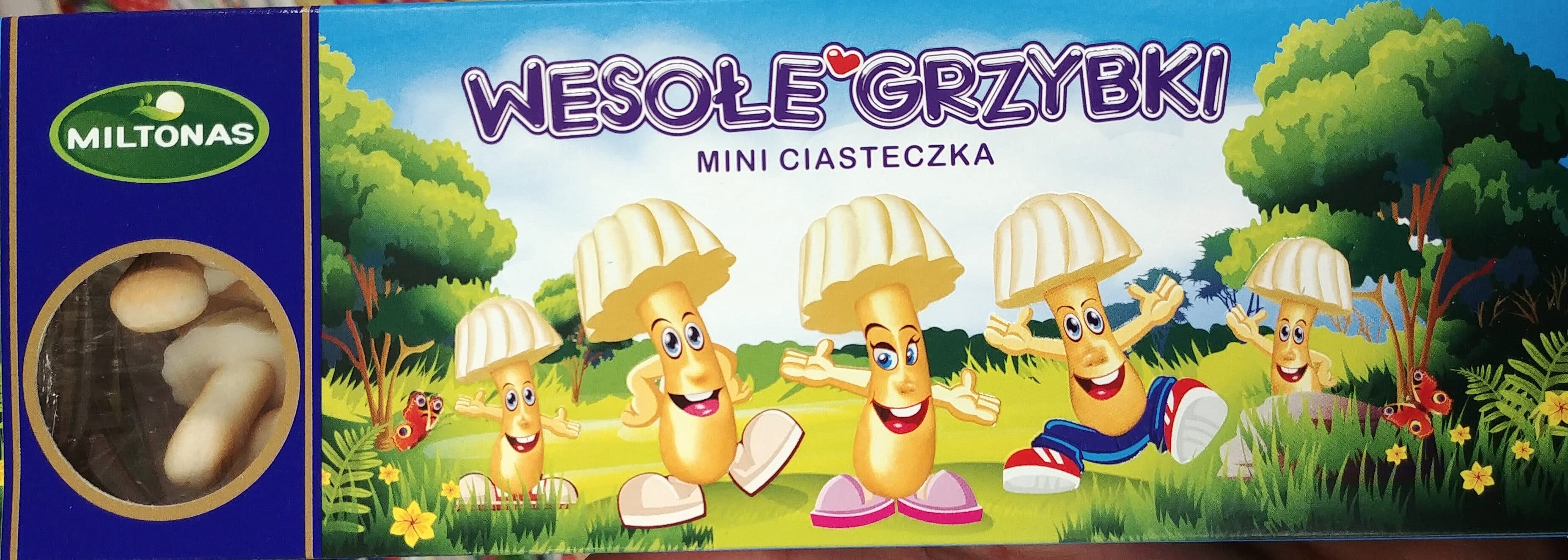 Miltonas Wesołe grzybki mini ciasteczka packshot
