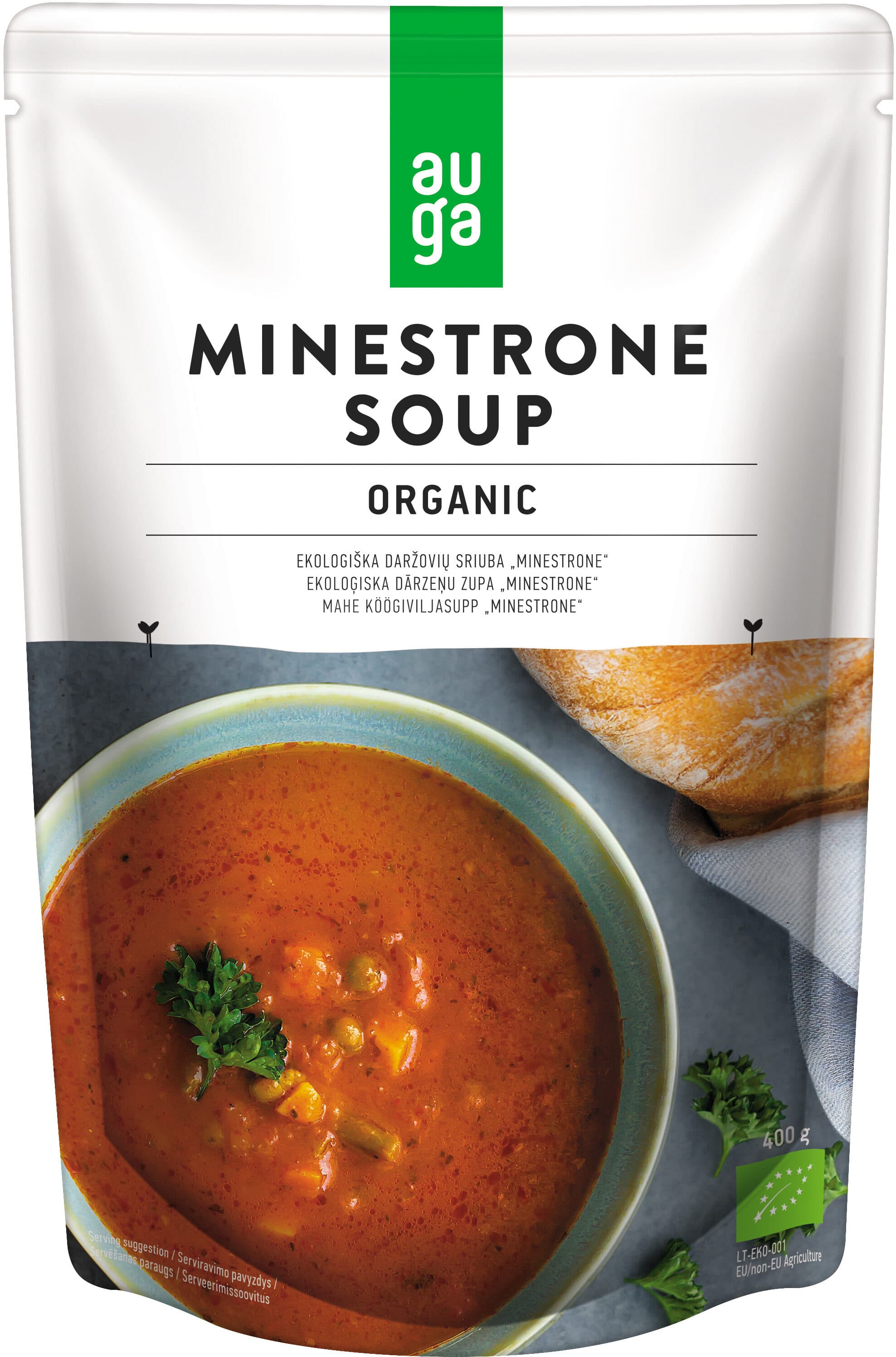Auga Minestrone soup packshot