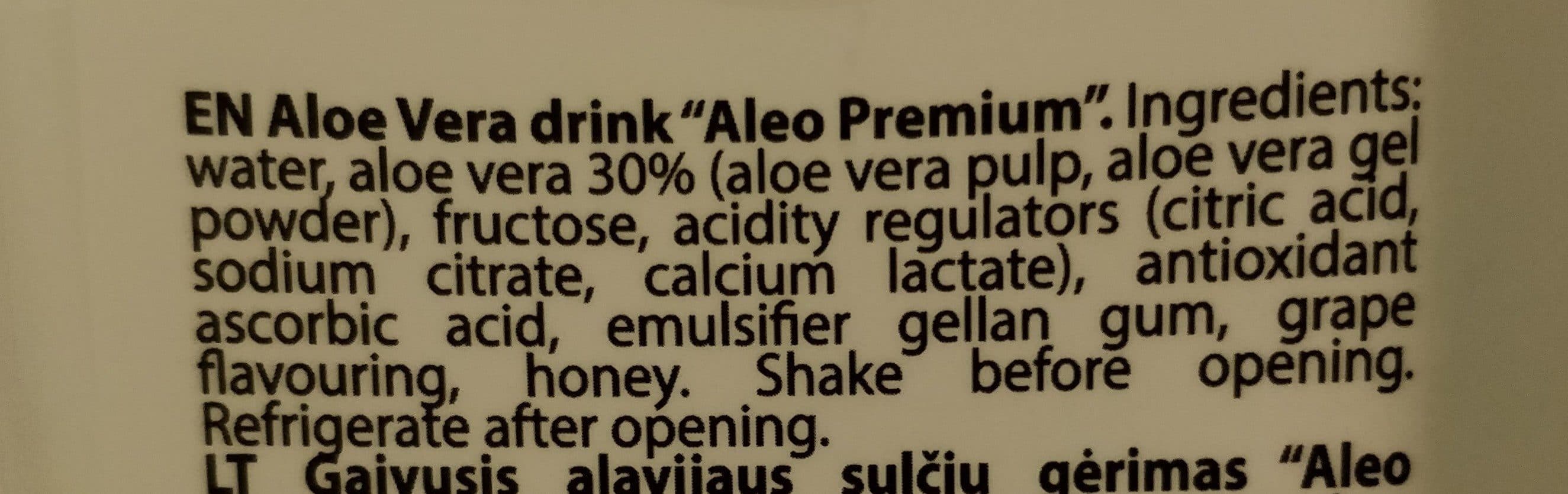 ALEO Aloe Vera drink “ALEO Premium” packshot