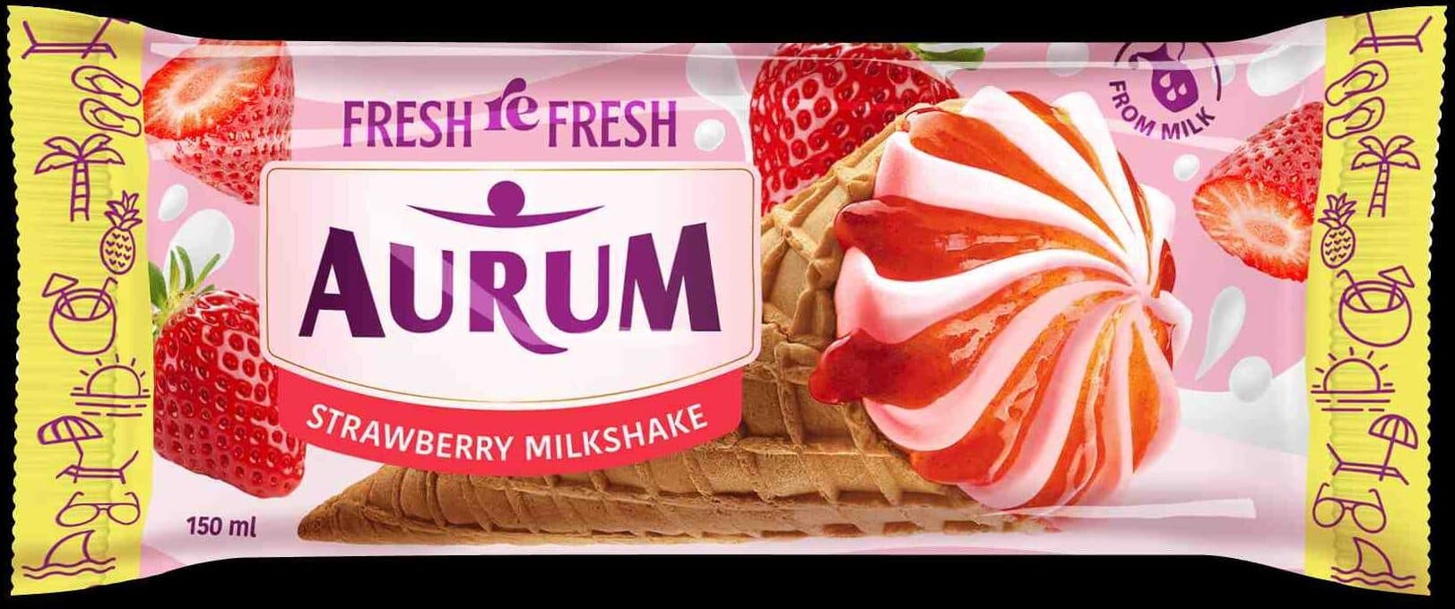 Freah re Freah Aurum (strawberry milkshake) packshot
