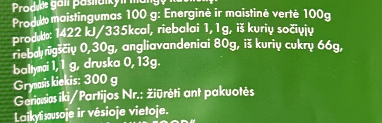 Frunica Džiovintų mangų riekelės, cukruotos packshot