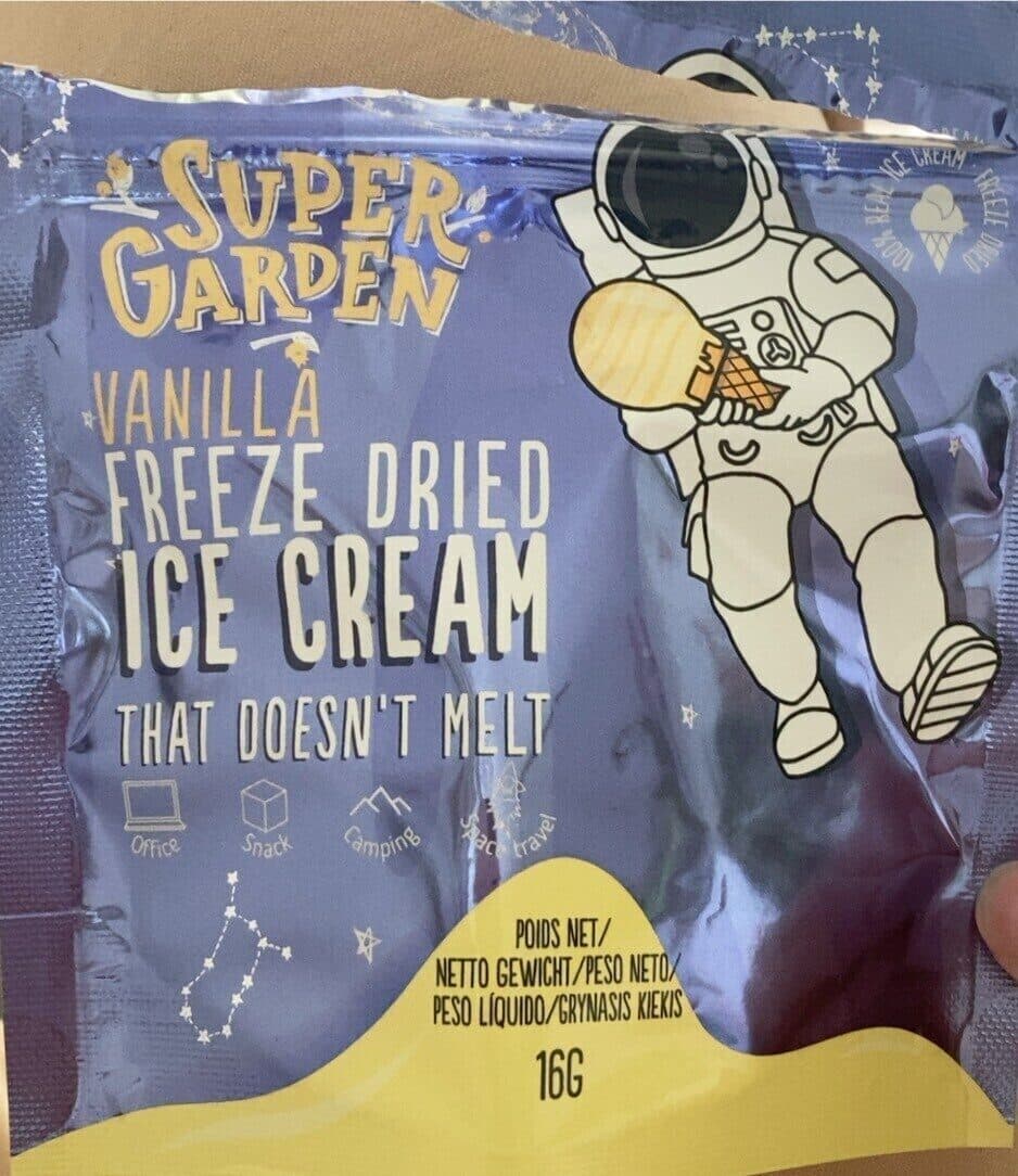 vannilla freeze dried ice cream packshot