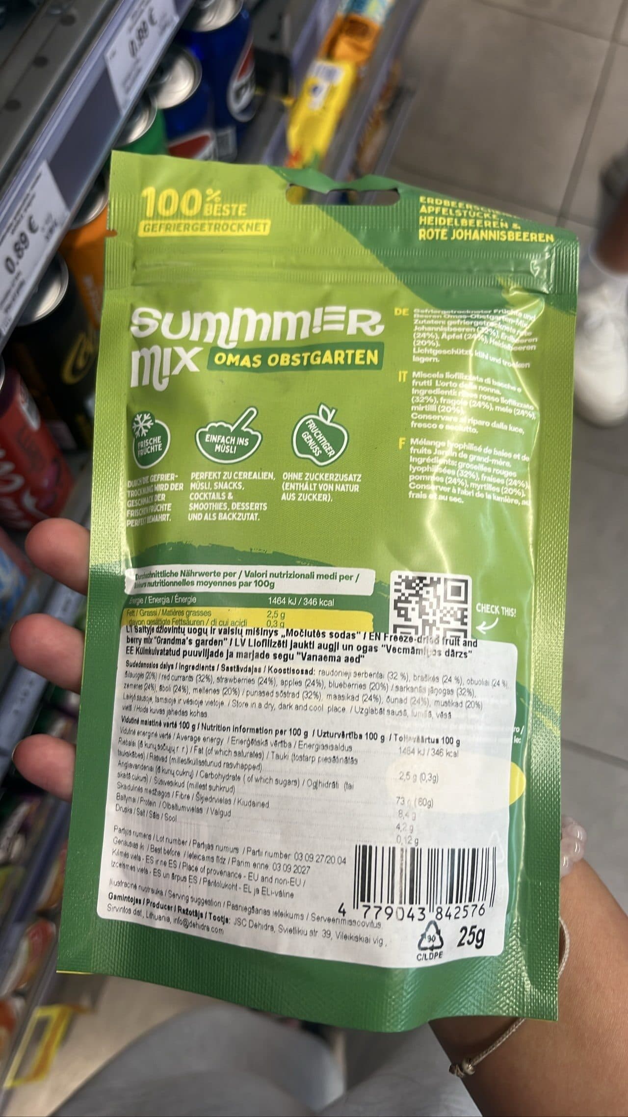 Open Food Facts Summer Mix Omas Obstgarten packshot