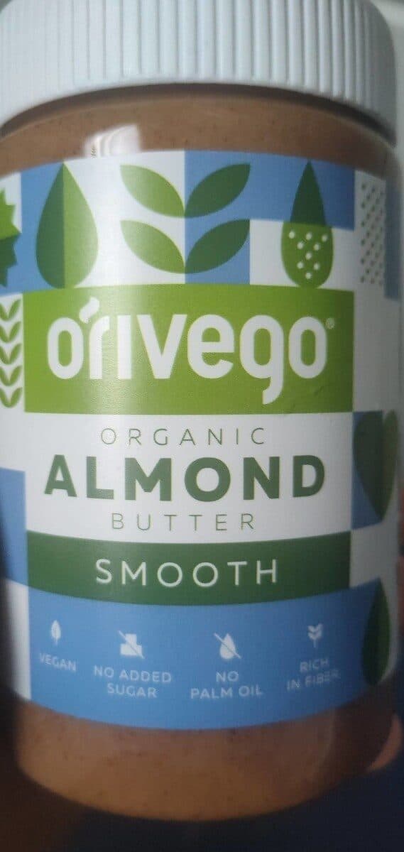 Organic almond butter smooth packshot