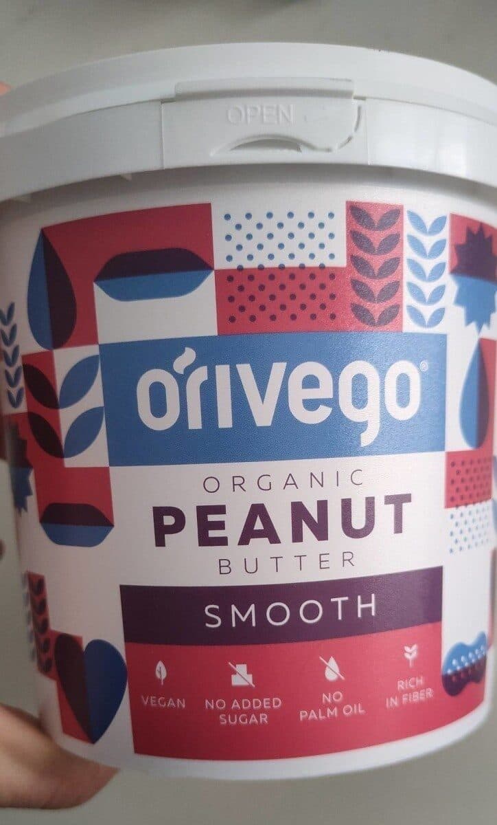 Organic peanut butter smooth packshot