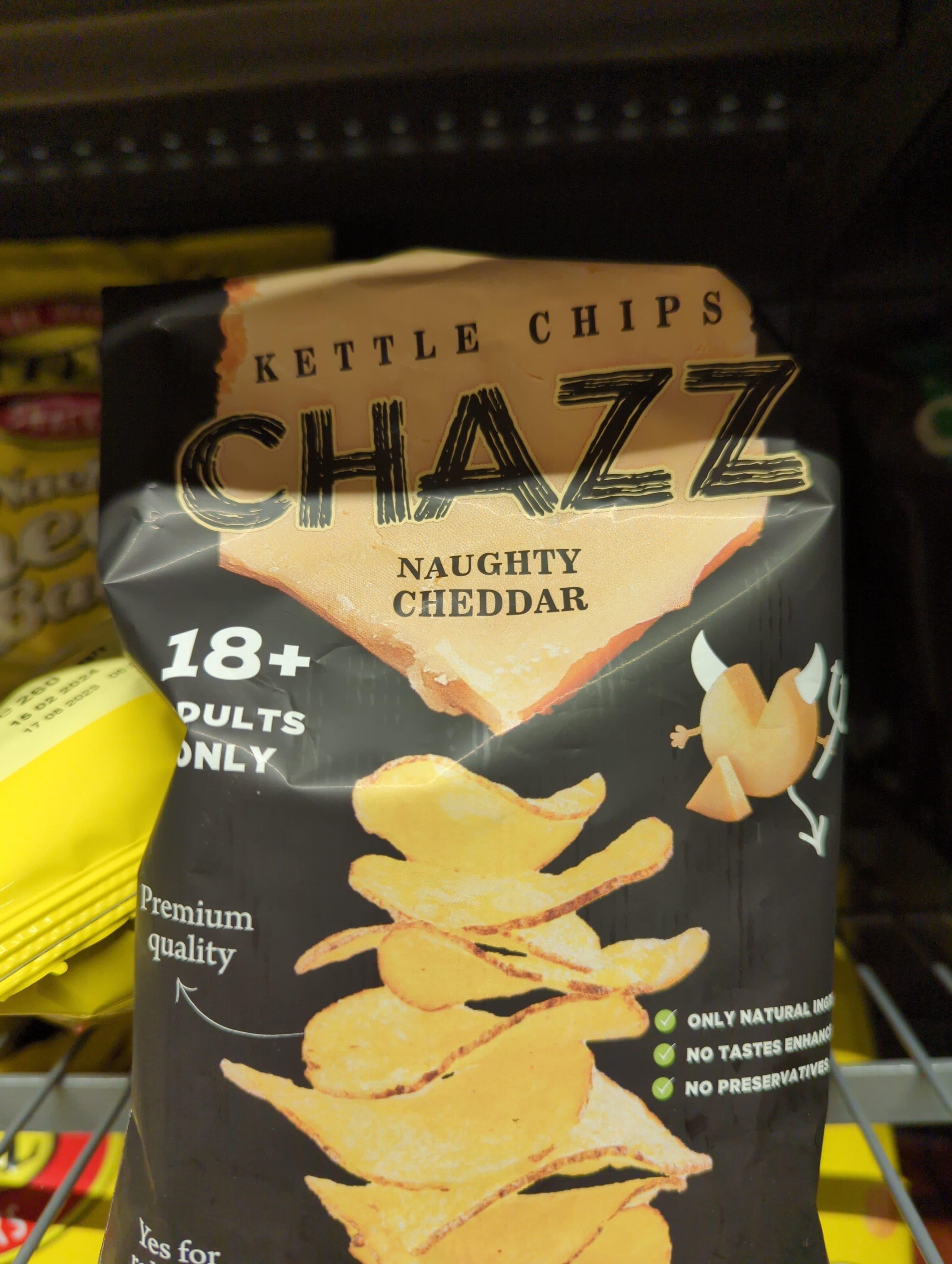 Chazz Chazz Naughty Cheddar flavour packshot