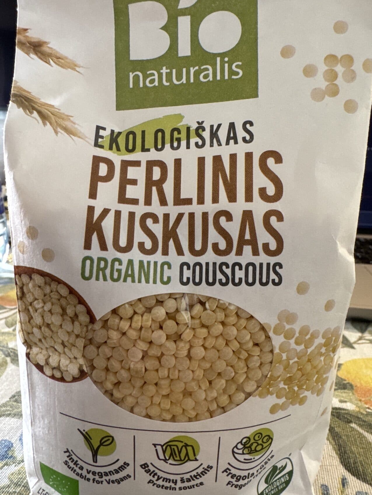 Bio Naturalis Perlinis Kuskusas BIO Ekologiškas packshot