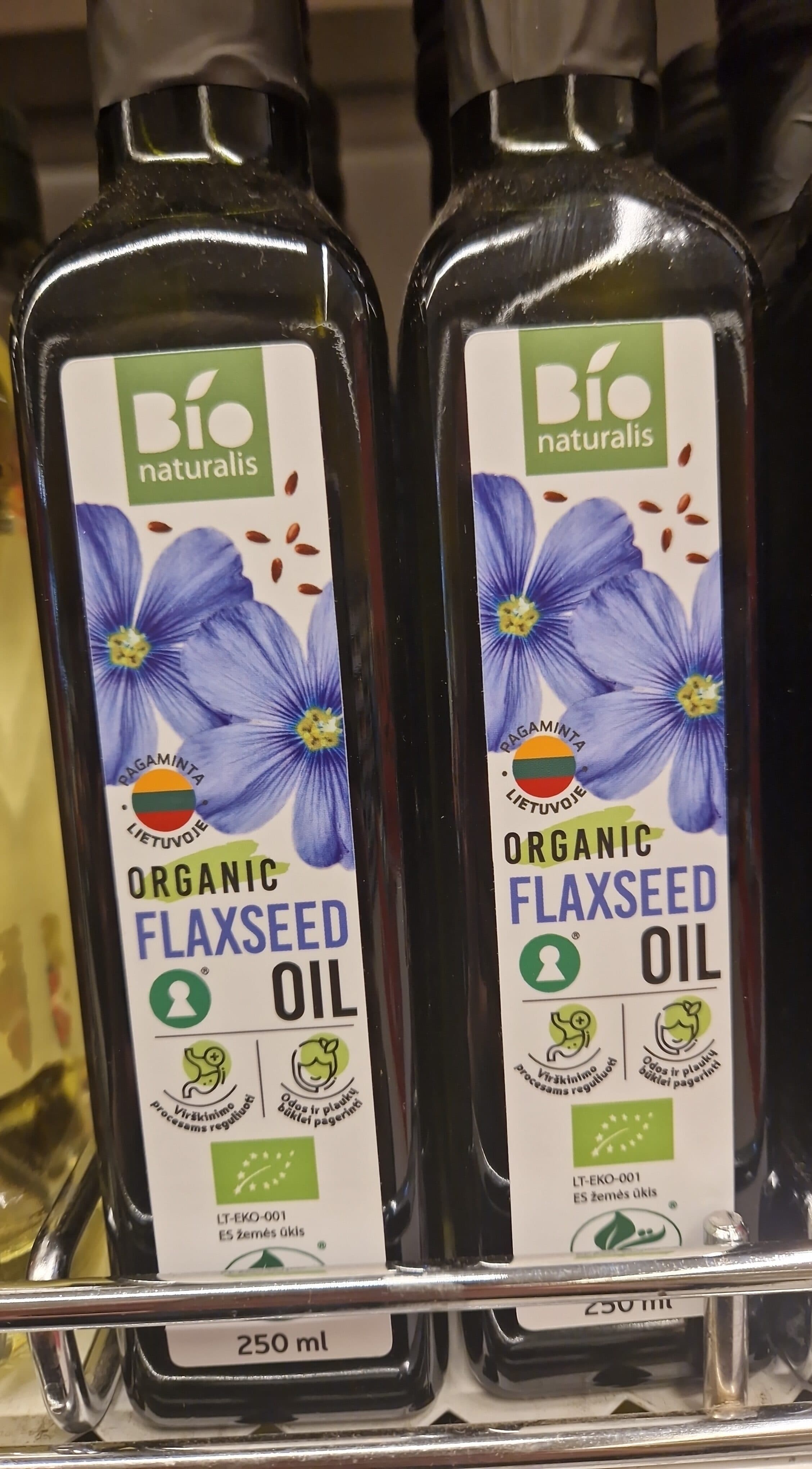 Bio naturalis ekologiškas linų sėmenų aliejus packshot