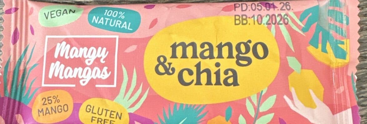 Mangų mangas Mango & chia bar packshot