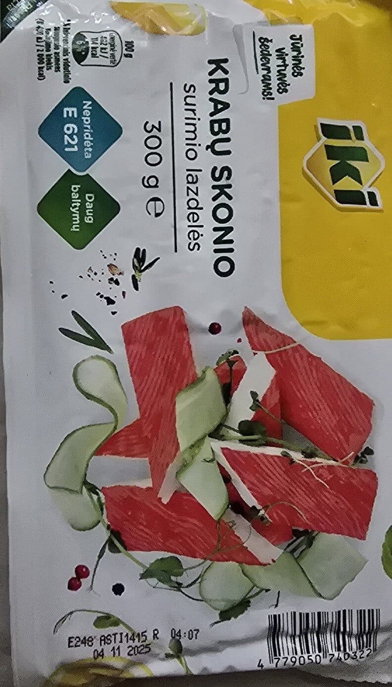 Iki Krabų Skonio Surimio Lazdelės packshot