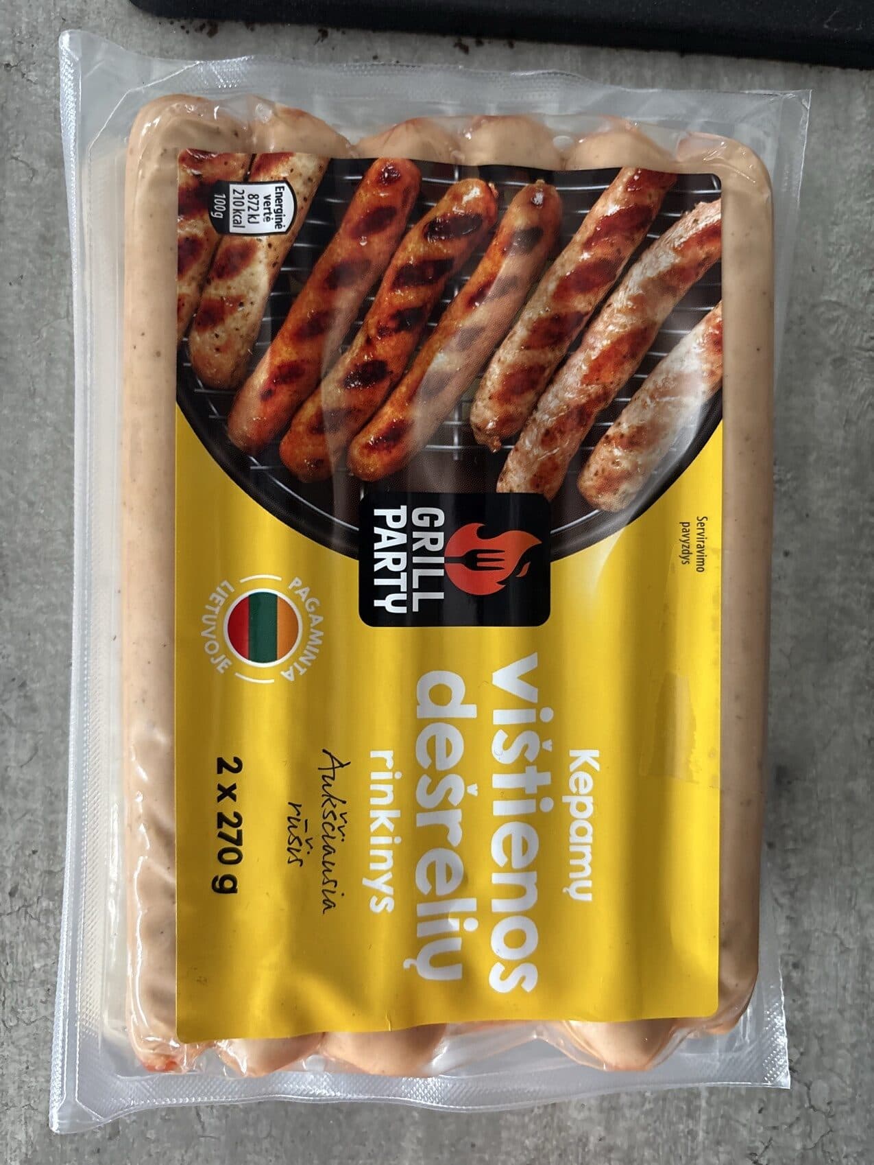 Grill Party Kepamos Vištienos Dešrelės packshot