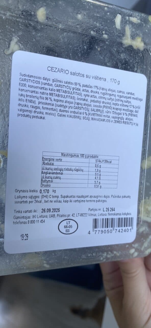 Iki Cezario Salotos Su Vištiena packshot
