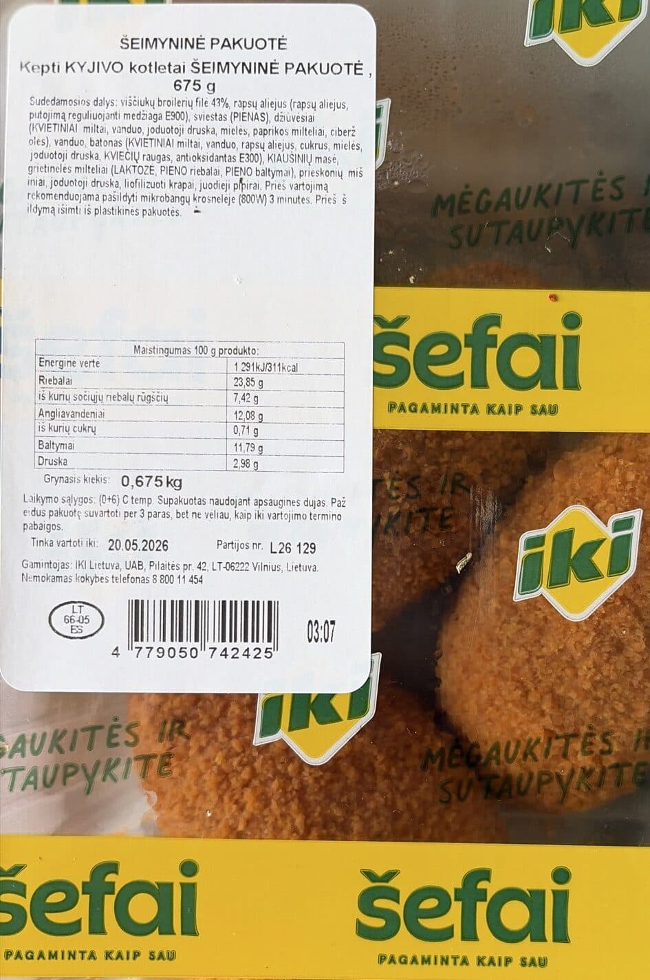 Iki Kepti Kyjevo Kotletai packshot