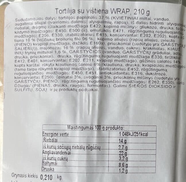 Iki Tortilija Su Vištiena packshot