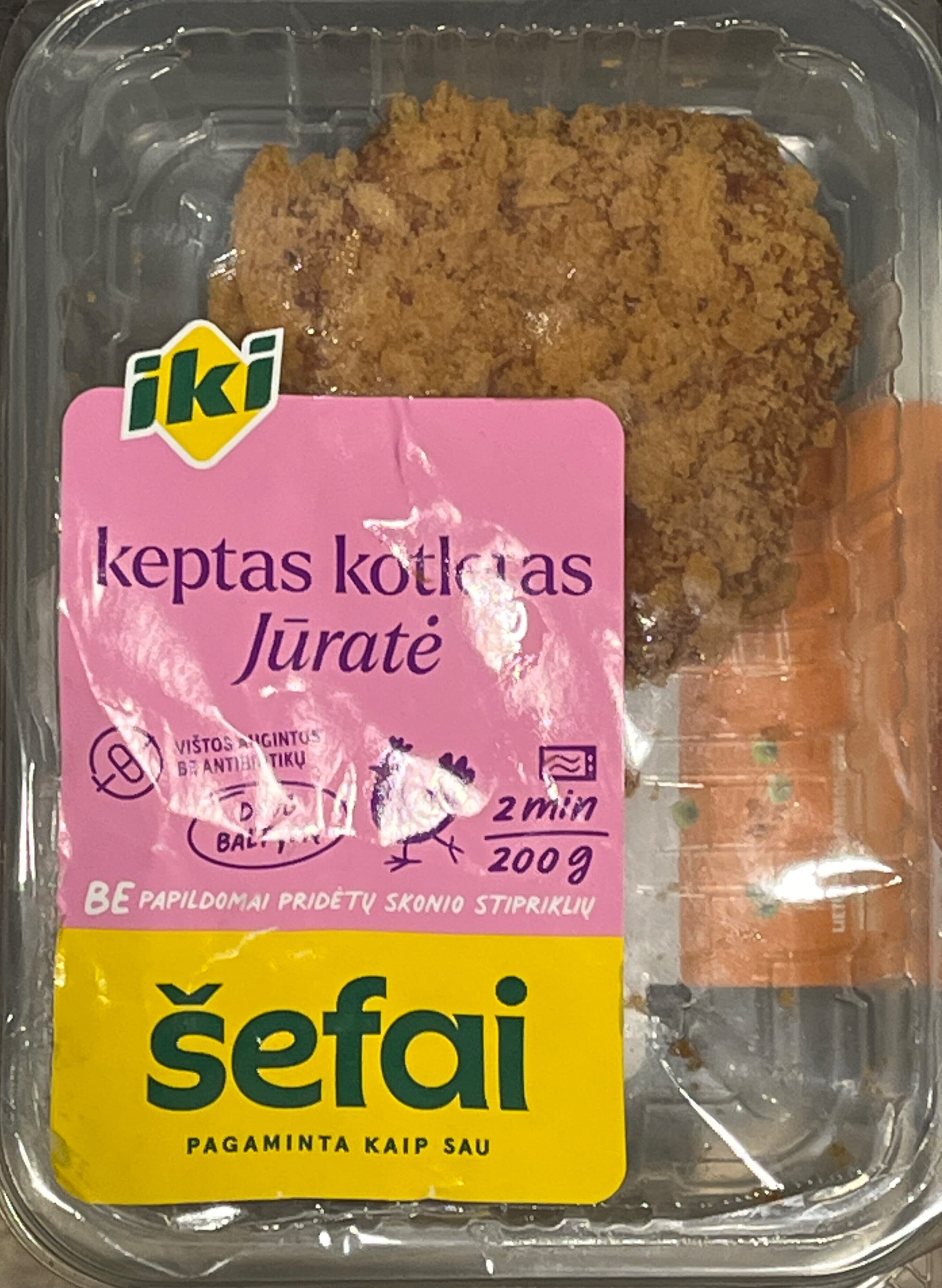 Iki Chicken cutlet Jūratė packshot