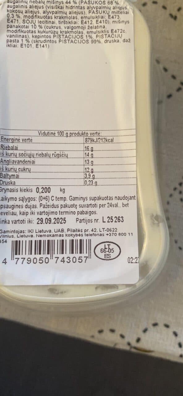 iki Panakota Su Pistacijomis packshot