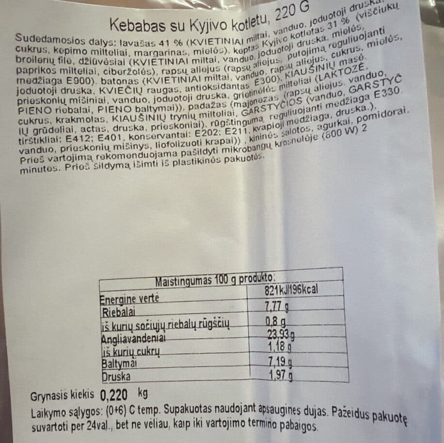 Šefai Kebabas Su Kyjivo Kotletu packshot