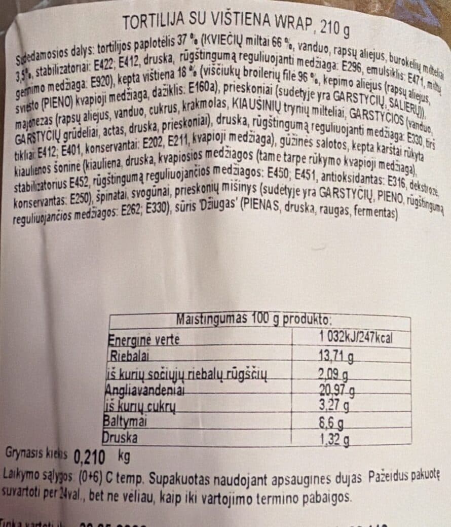 Iki Tortilija Su Vištiena packshot