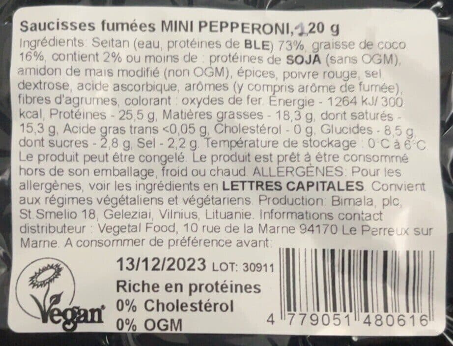 Open Food Facts Mini Pepperoni packshot