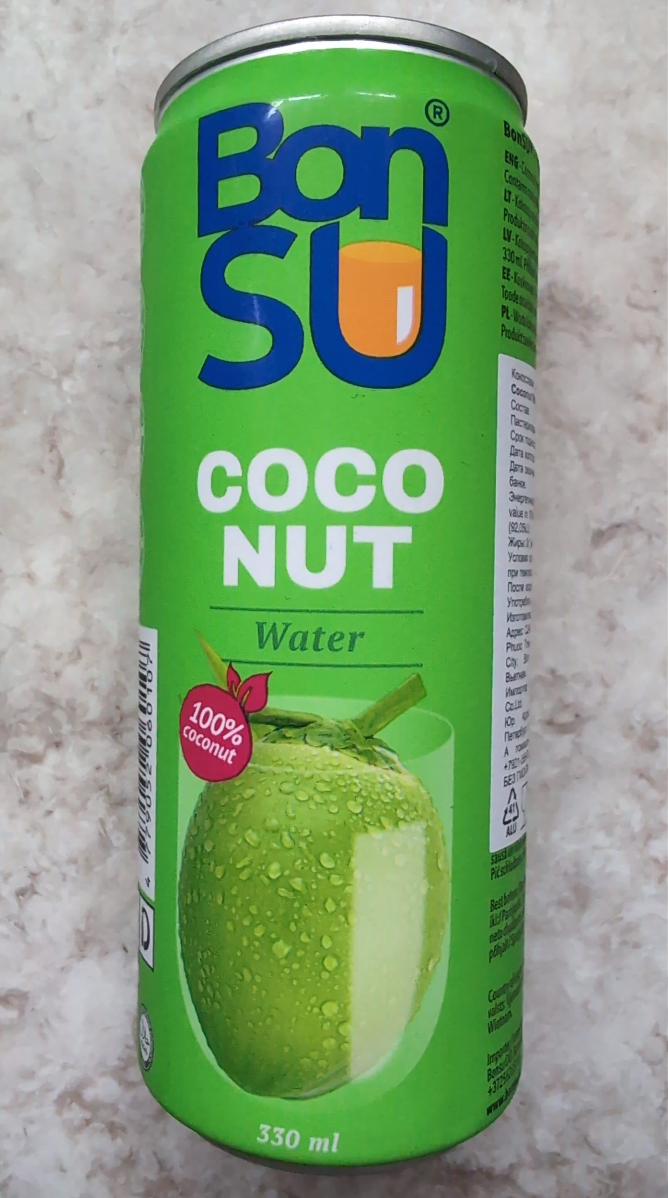BonSu Кокосовая вода 100% packshot