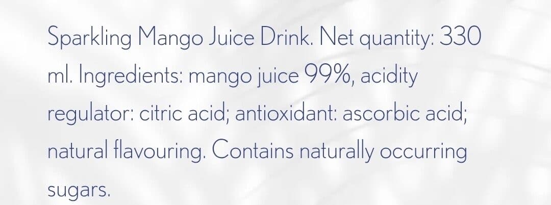 BonSU Sparkling mango juice packshot