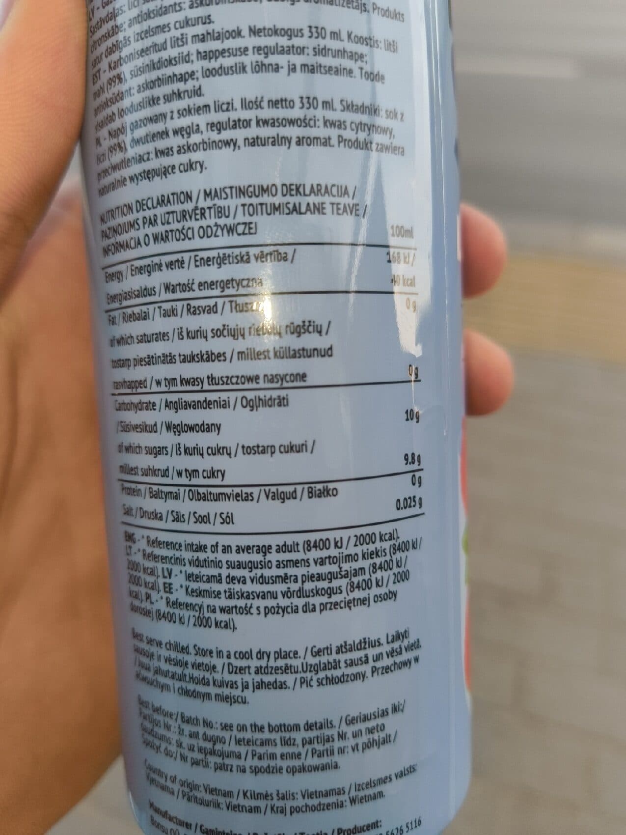 Bon Su Lychee Sparkling packshot