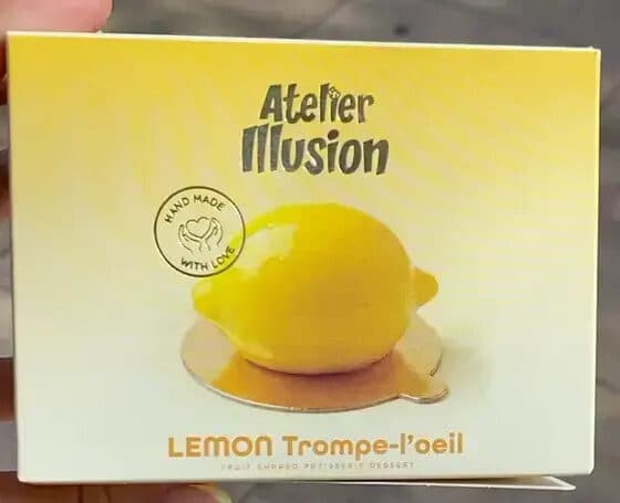 Lemon trompe l’oeil packshot