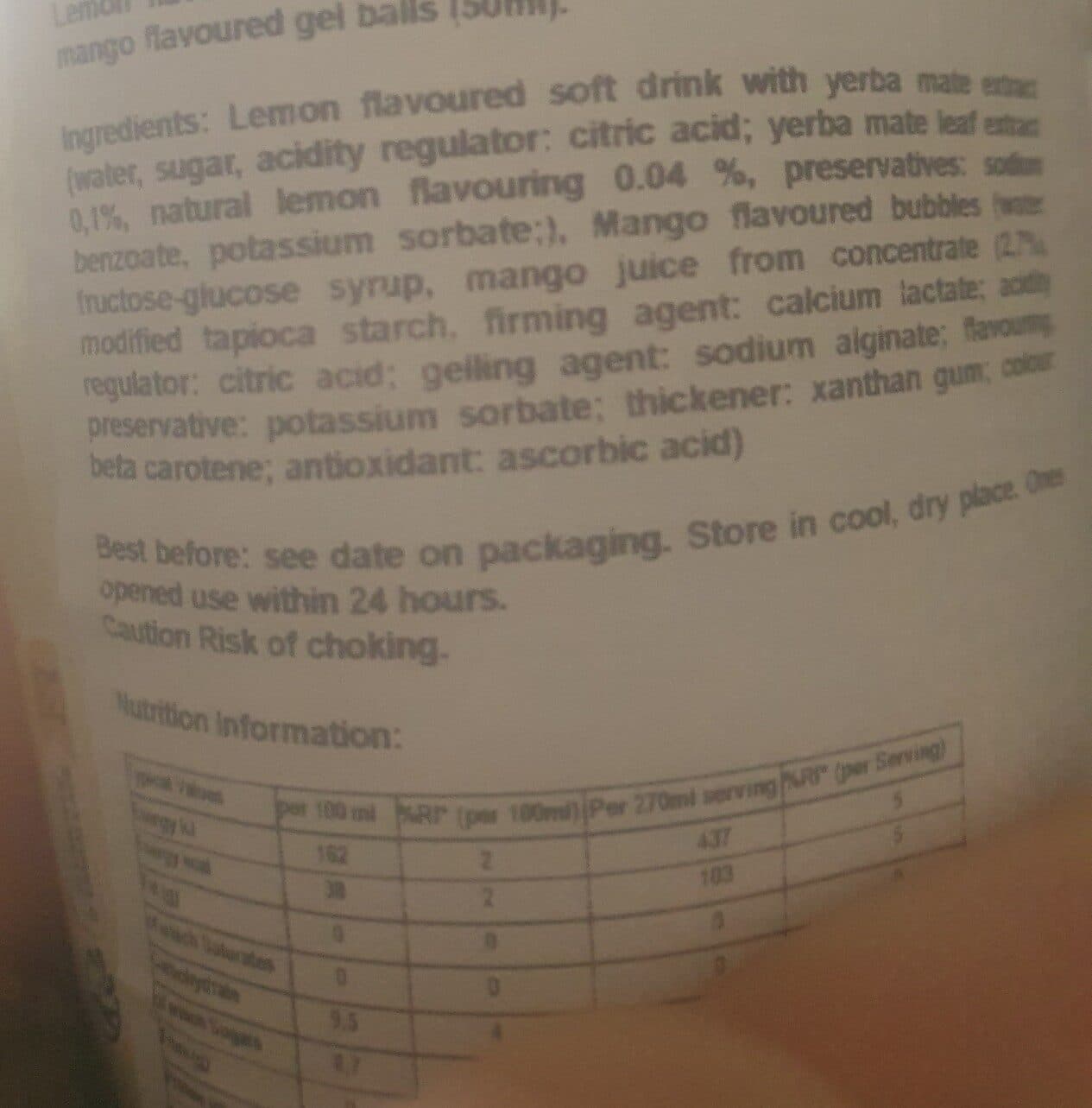 OMG Bubble tea Lemon packshot