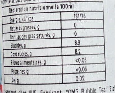 Open Food Facts OMGBubble TEA packshot