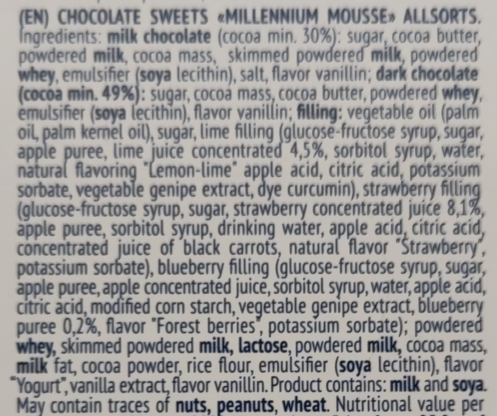Millenium Mousse chocolate & jam suklaasekoitus packshot