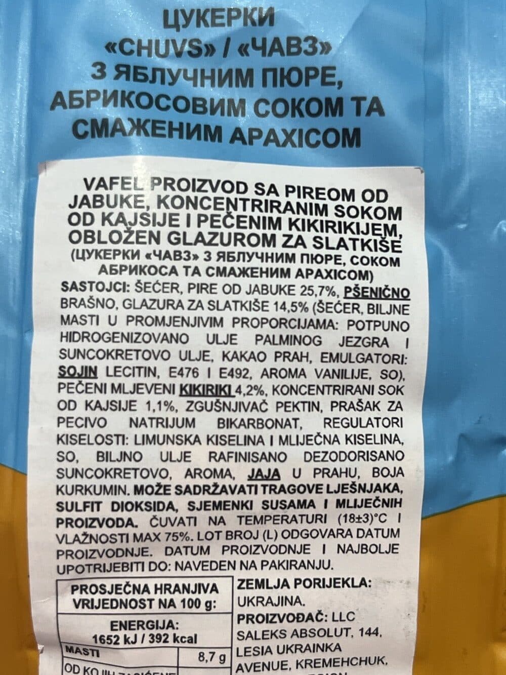 LLC SALEKS ABSOLUT CHUVS packshot