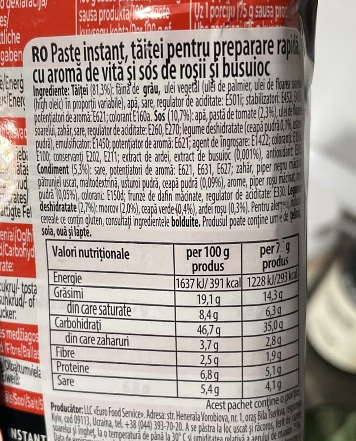 Glads Instant Noodles packshot