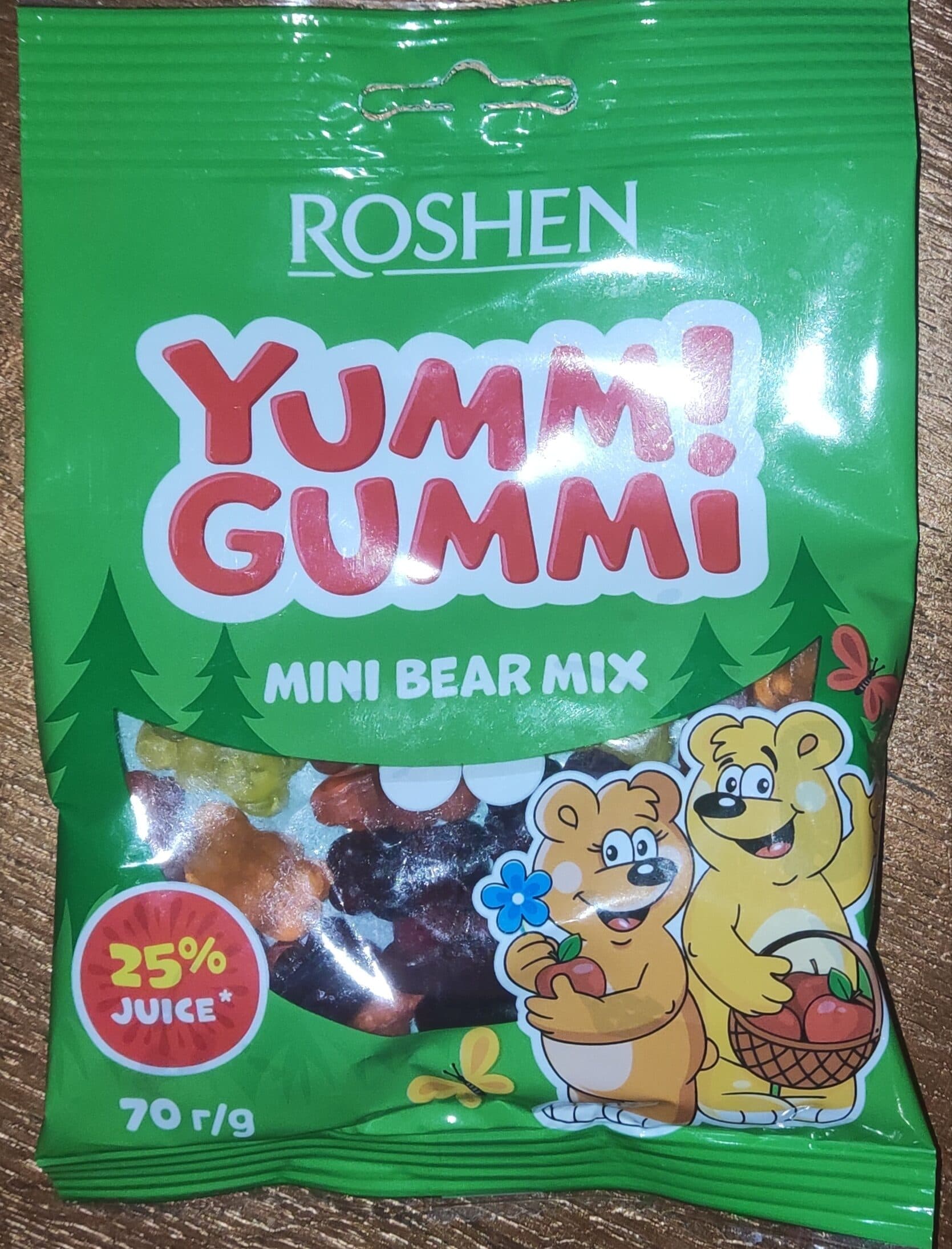 Roshen Цукерки желейні "Yummi Gummi Mini Bear Mix" packshot
