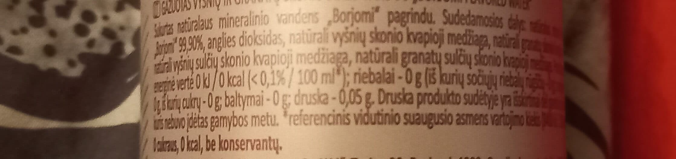 Borjomi Borjomi flavored water с ароматами вишни и граната packshot