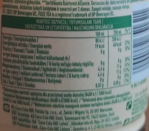 fuze tea Fuze tea packshot