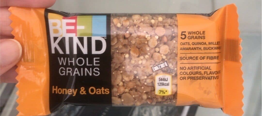 Be Kind Whole grains honey and oats packshot