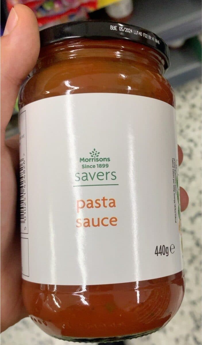Morrisons Savers Pasta sauce packshot