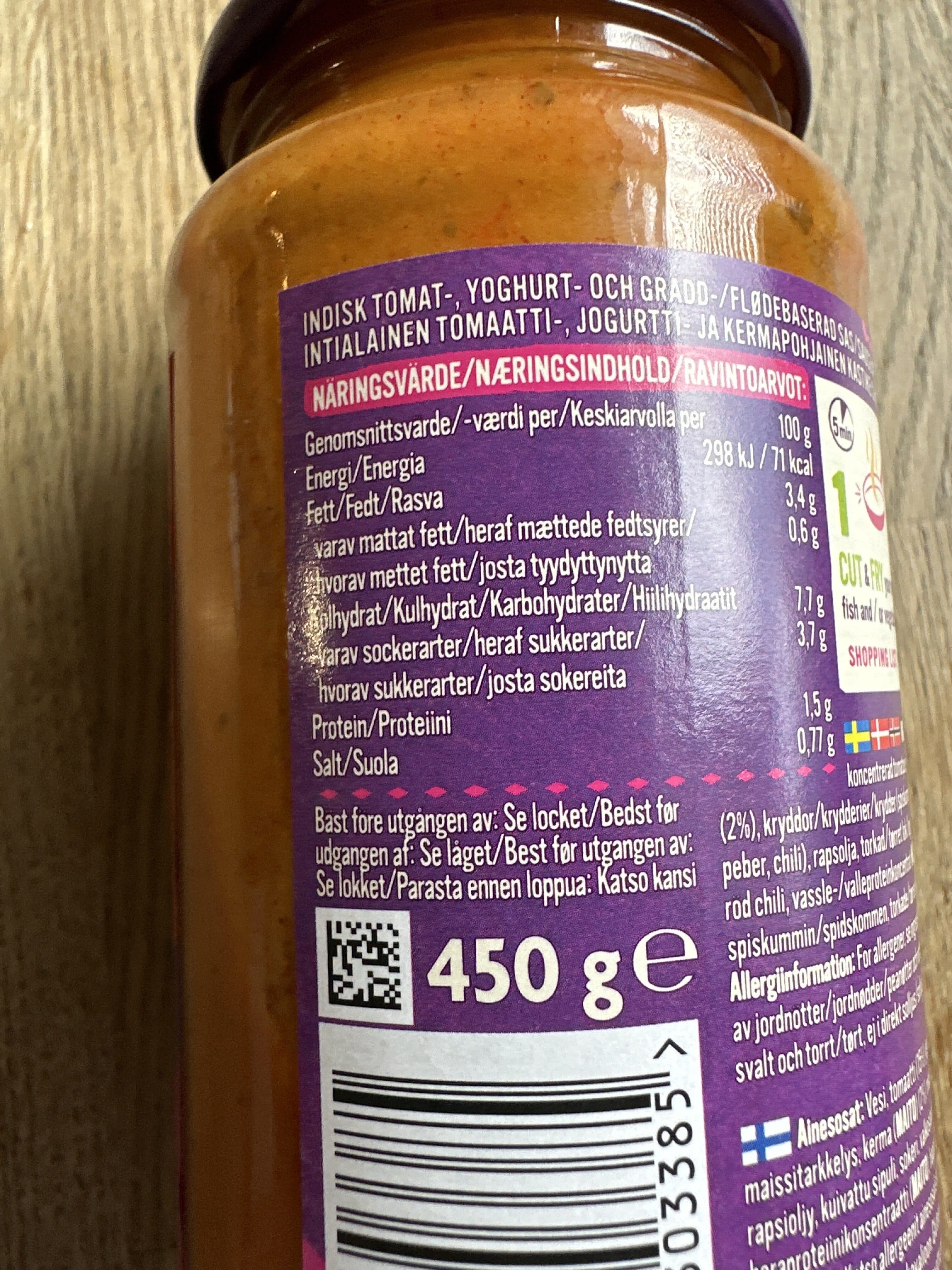 Haugen - gruppen as indian style cooking sauce Hot & Spicy Tikka Masala packshot