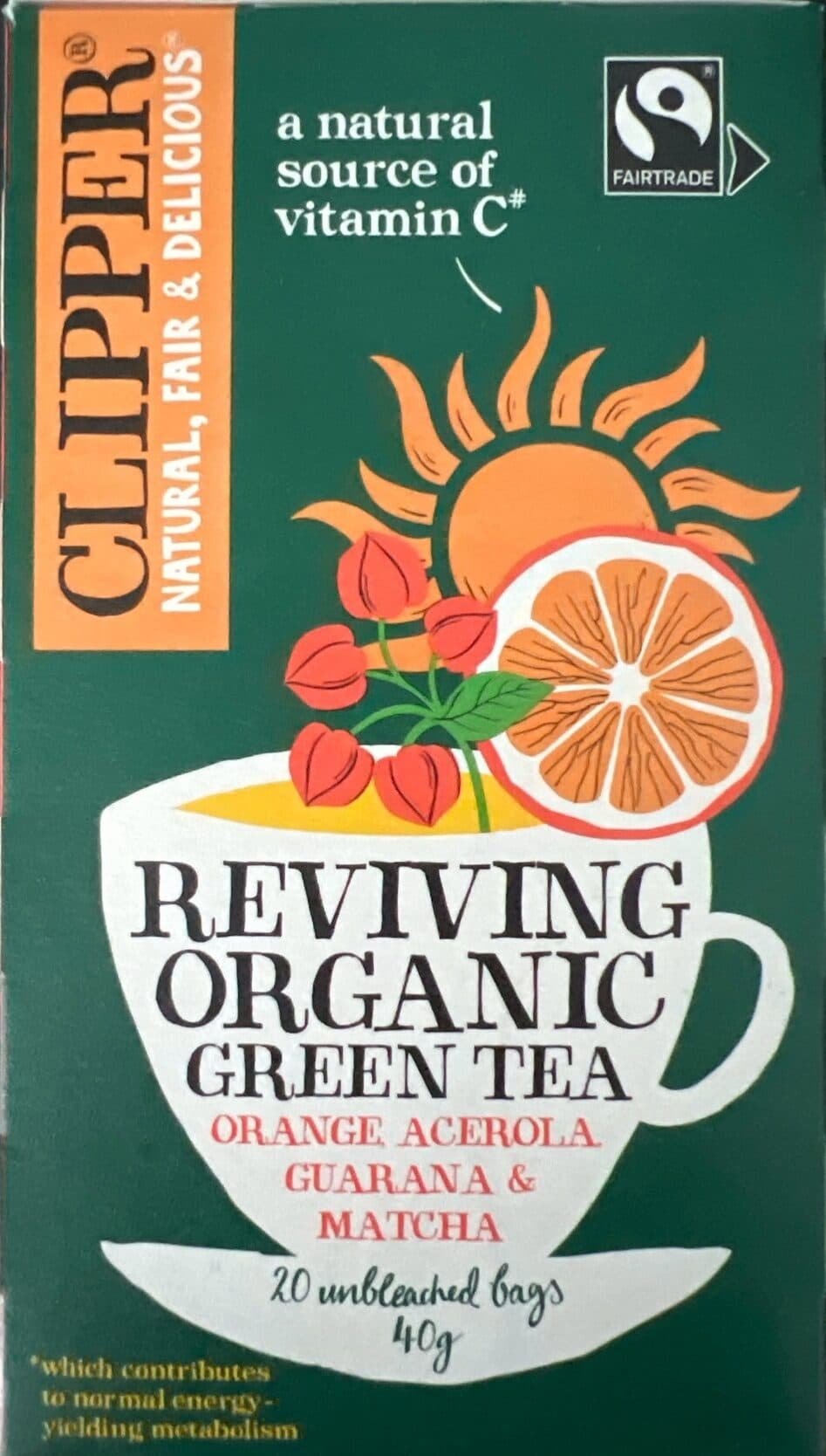 Clipper Reviving Organic Green Tea packshot