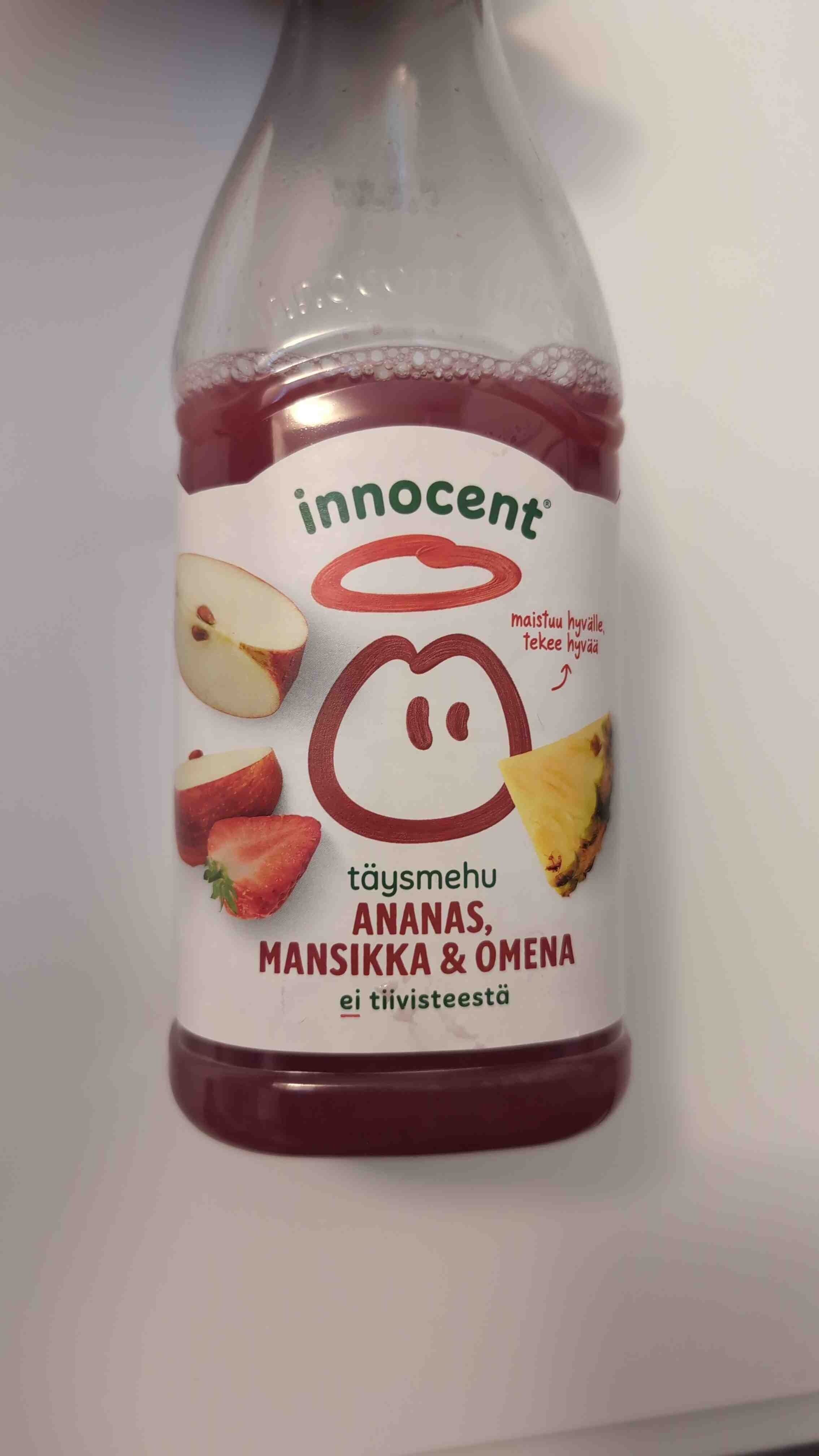 Innocent Pineapple, Strawberry and Apple juice packshot