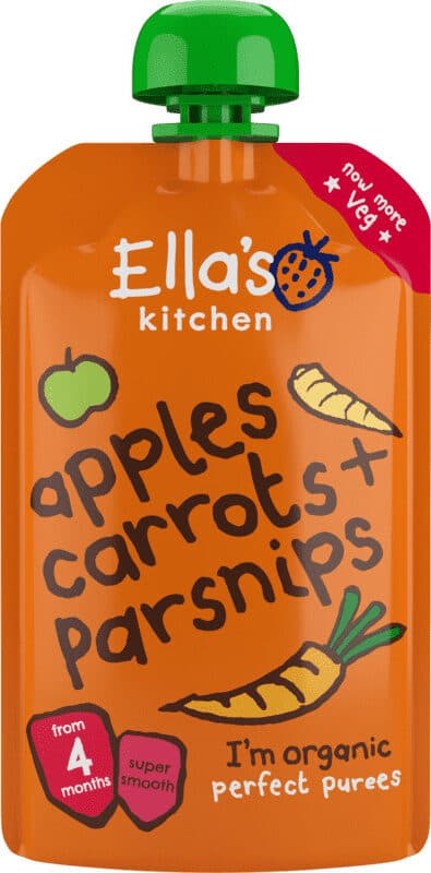 JENSEN & CO AS Ellas Kitchen Gulrot/Eple/Pastinakk 4md 120g packshot