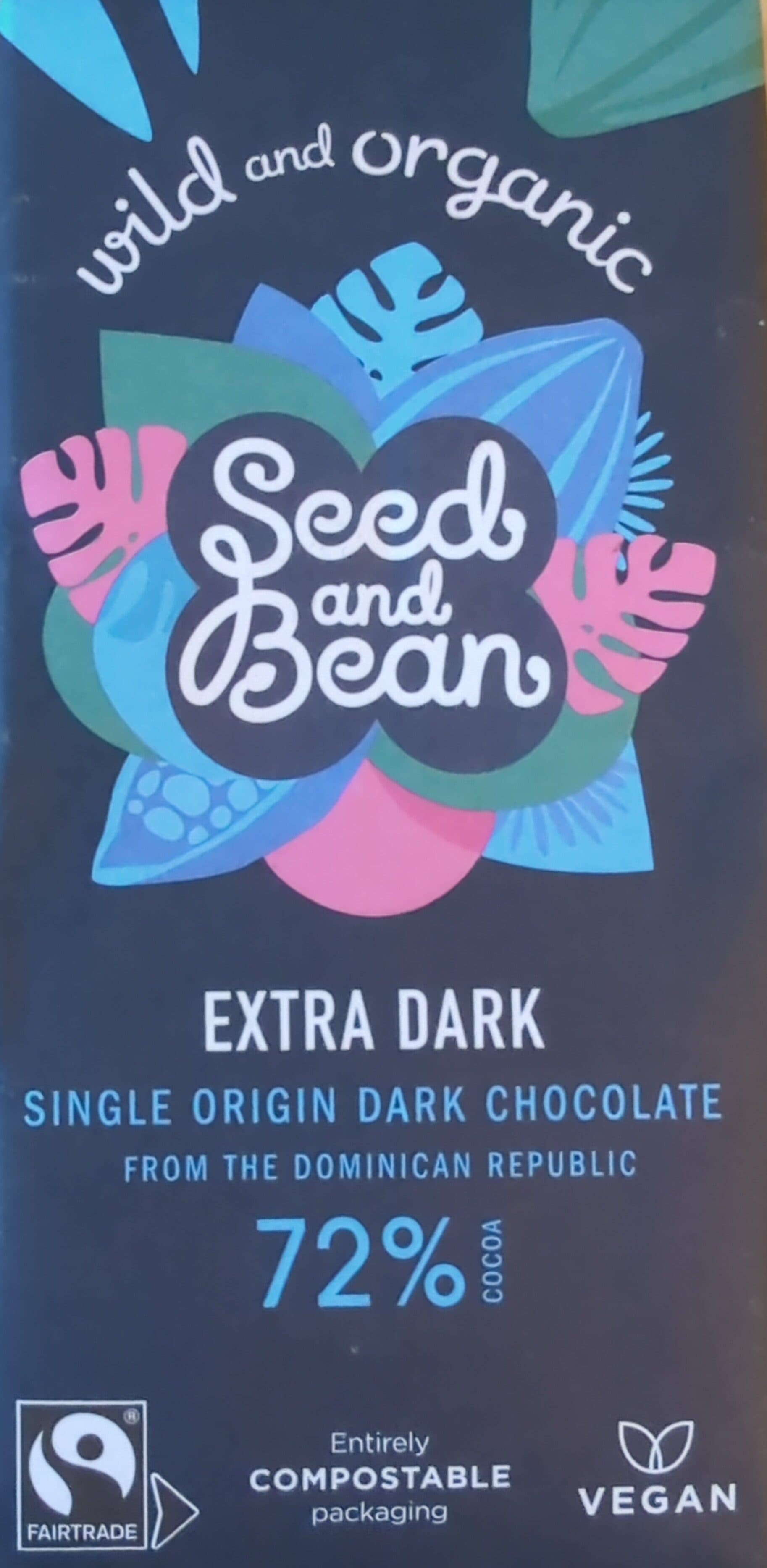 Seed and Bean Extra dark chocolate packshot