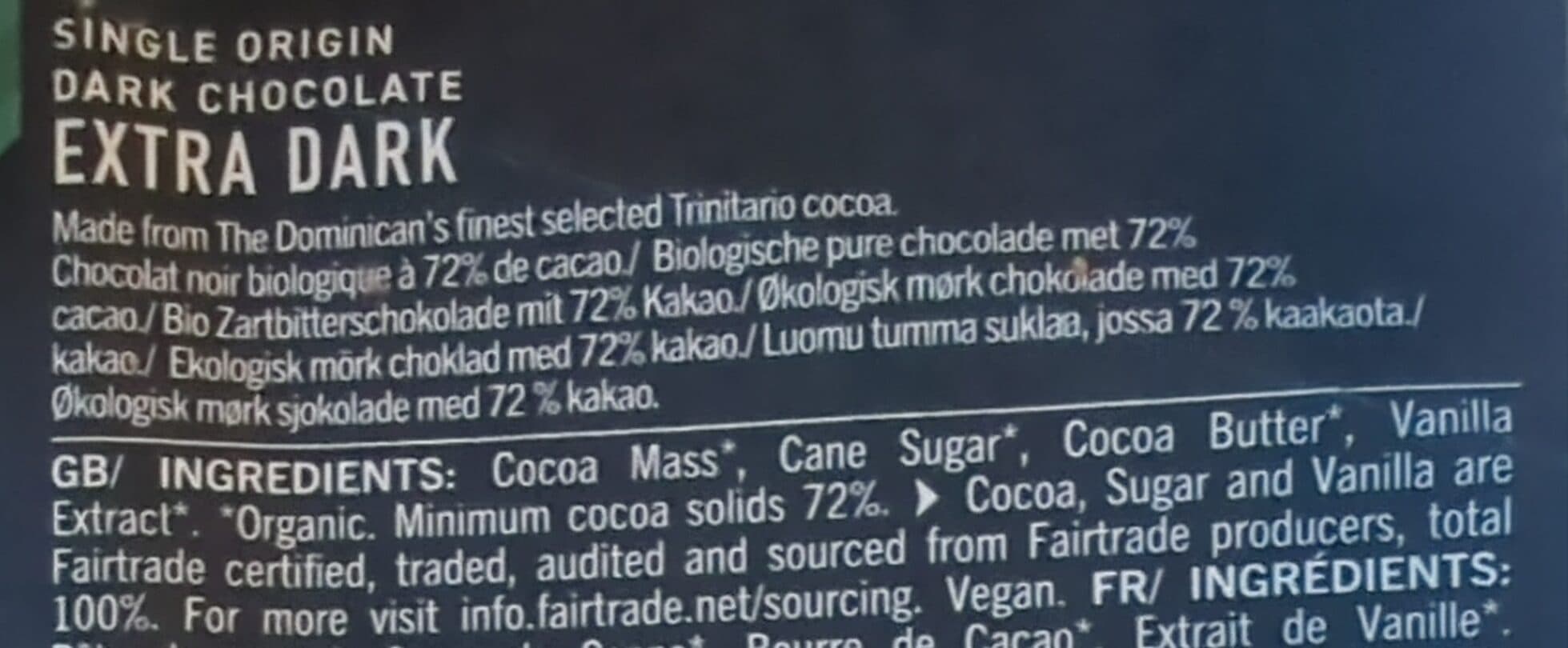 Seed and Bean Extra dark chocolate packshot