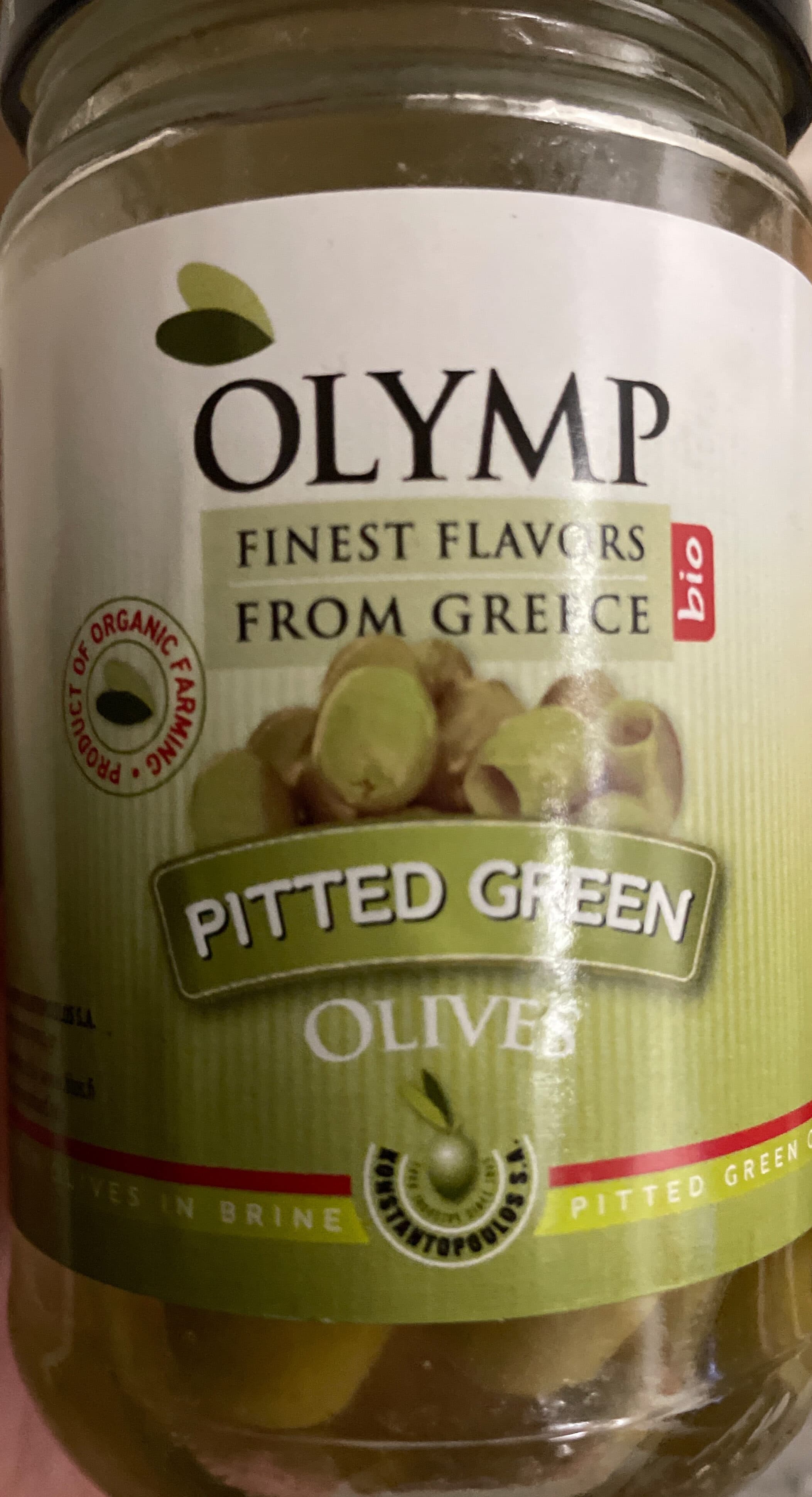 Olymp Pitted green olives packshot