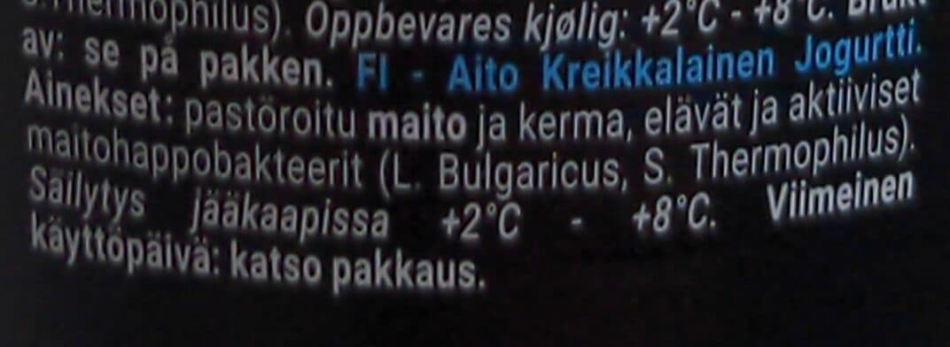 Olympus Aito kreikkalainen jogurtti packshot