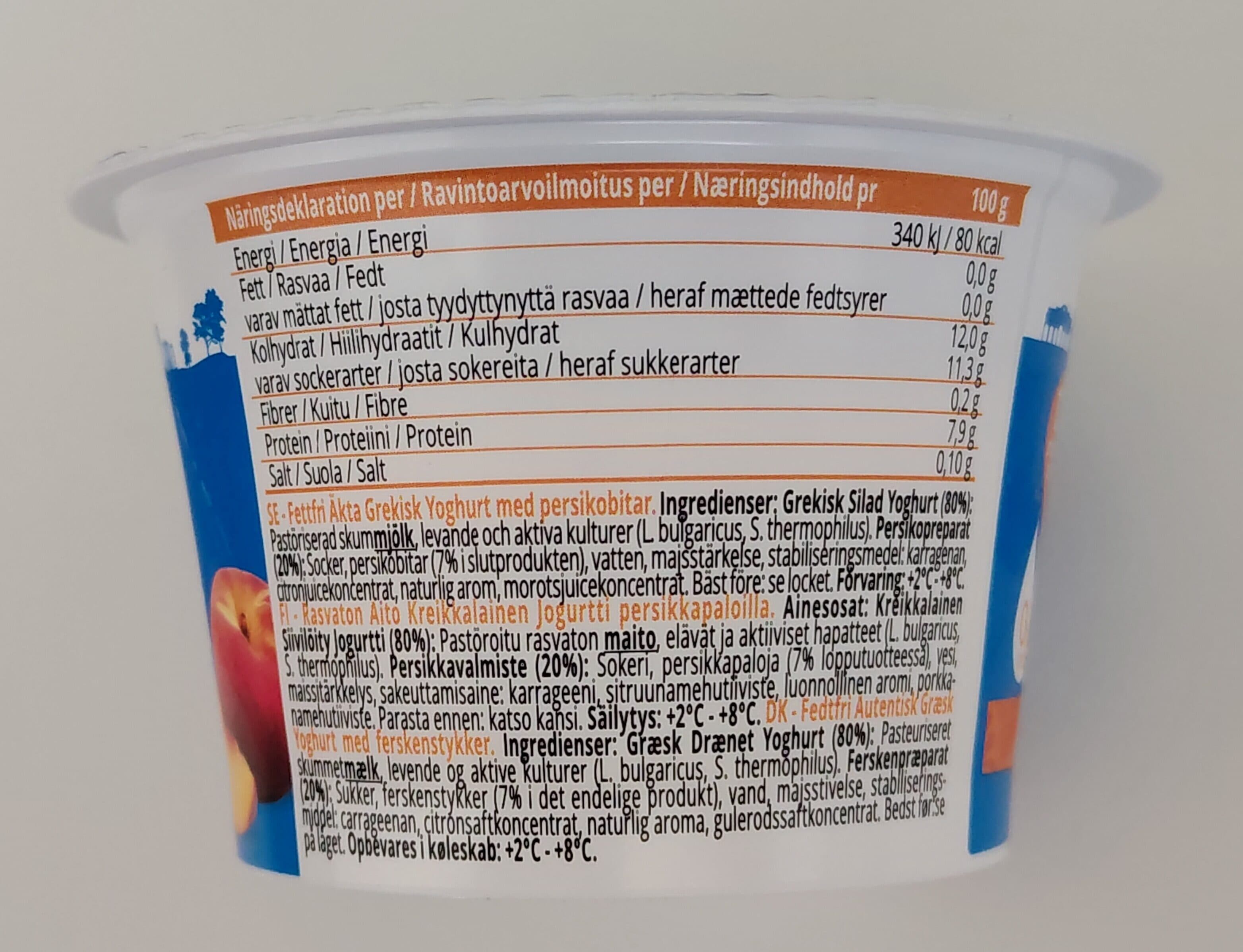 Olympus Akta Grekisk Yoghurt Persika packshot