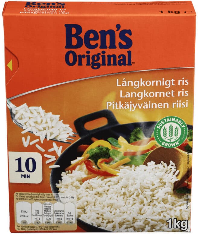 MARS NORGE AS Pitkäjyväinen riisi, keitetty packshot